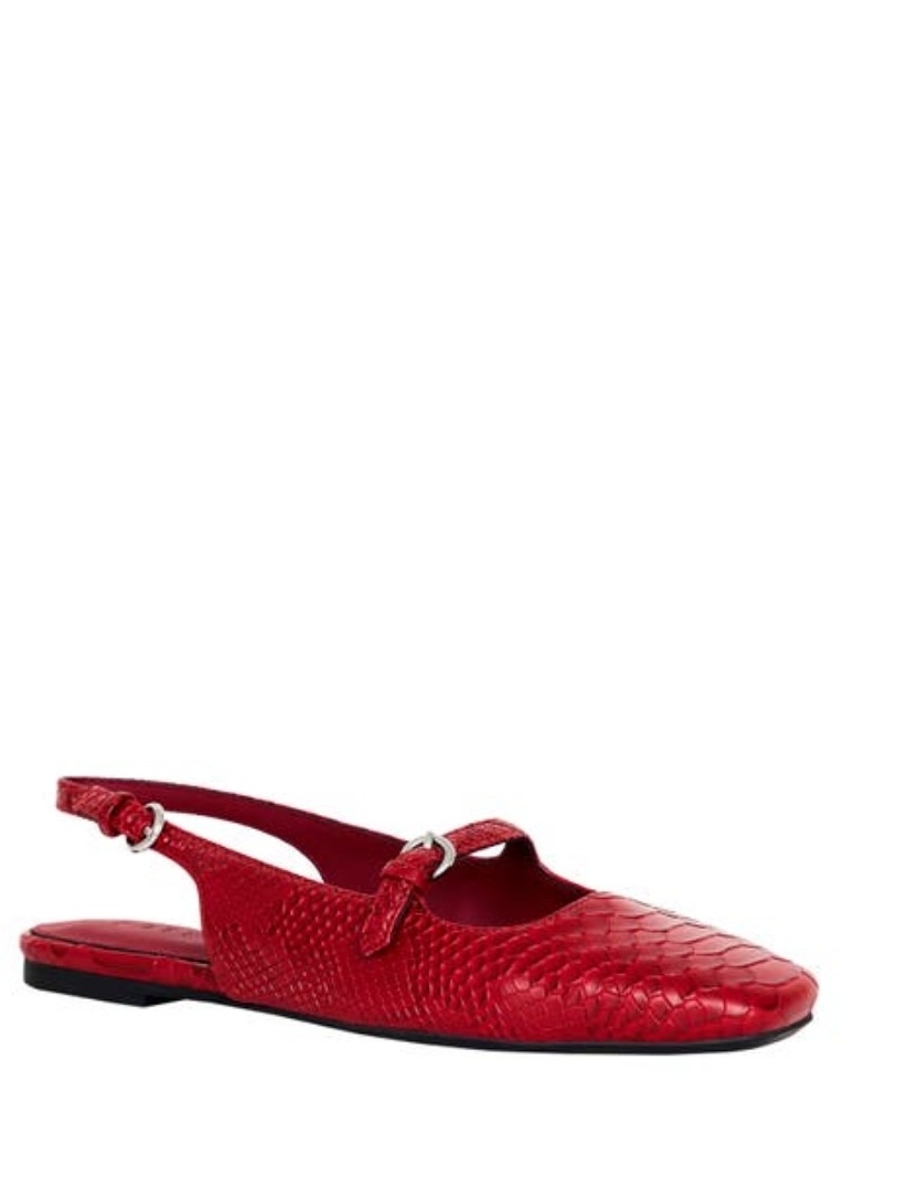 Katy Perry Collections Red Textured Slingback Flats